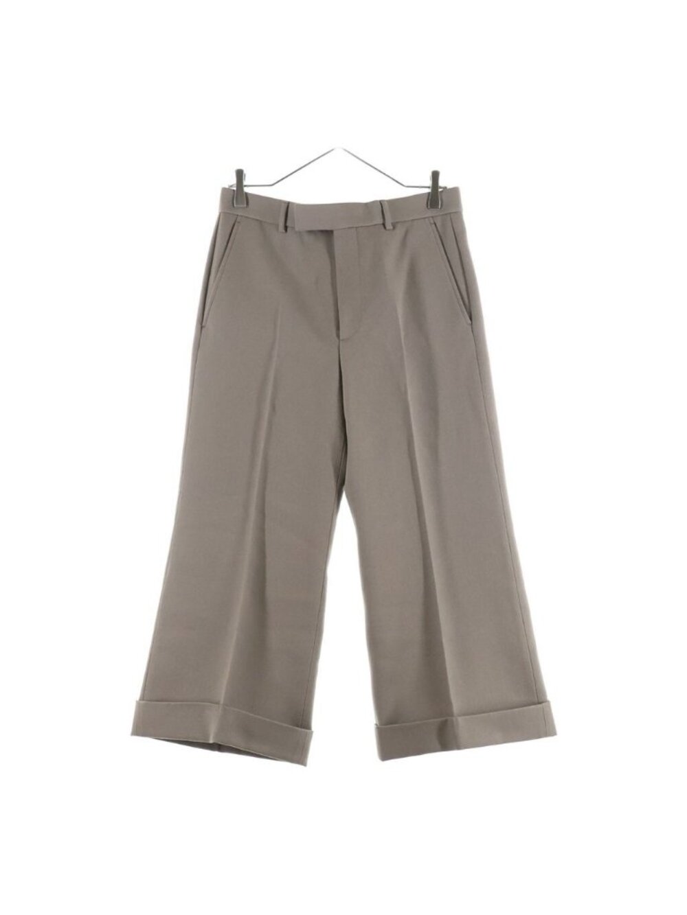 Gucci Cropped Pants Beige Wool 44